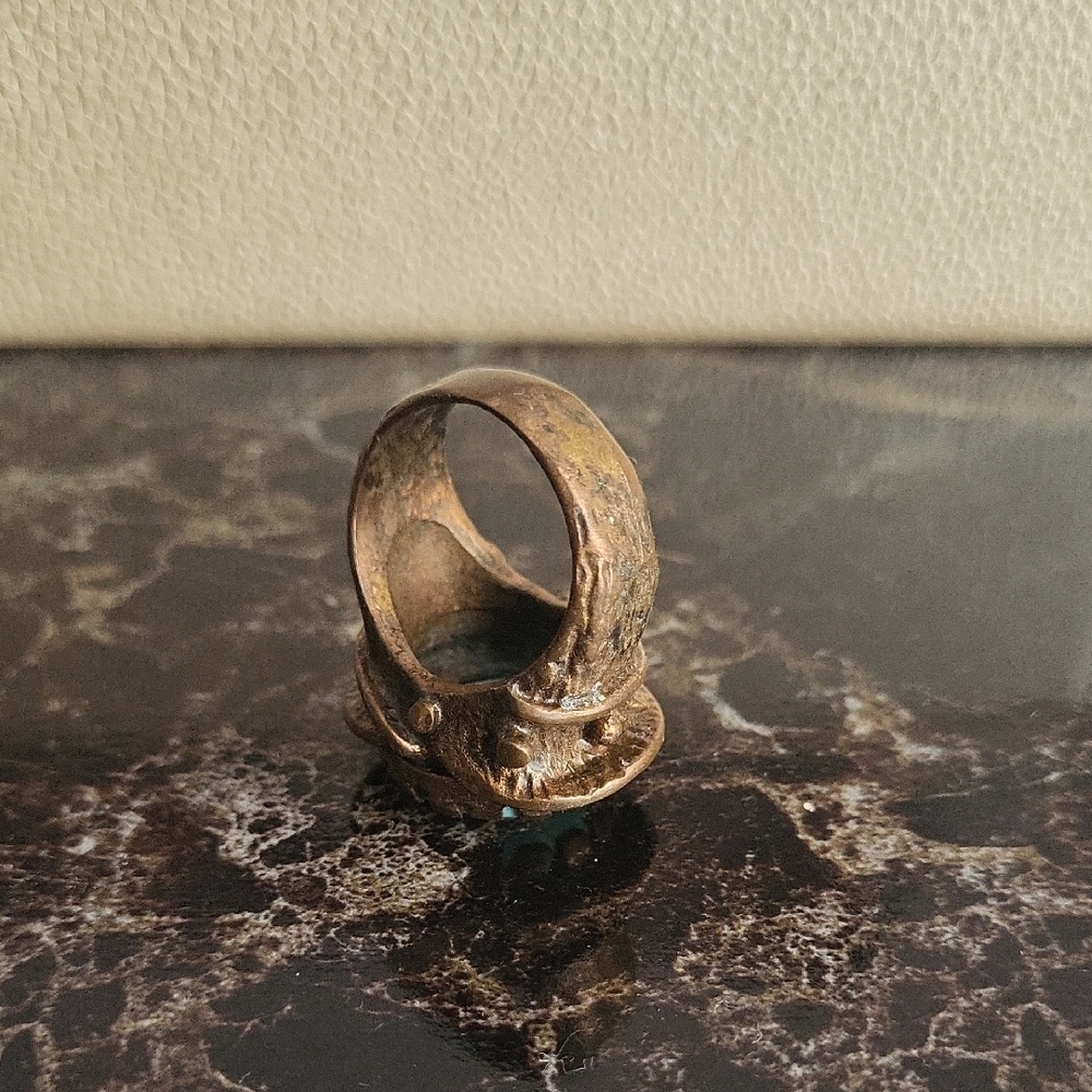 Turquoise Bronze Ring - image 4